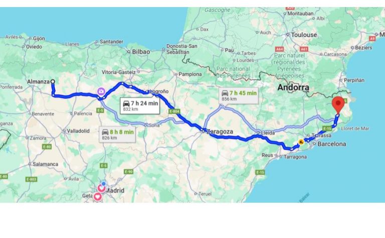 Viaje Gerona-Almanza